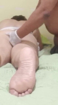 Foot Massage with Oil for a Mature MILF