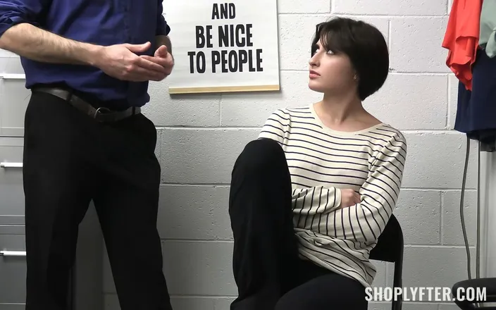 Shop Lyfter: Angeline Red Caught Stealing and Punished by Security Guard