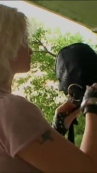 Wrapped in foil humiliating with masked guy