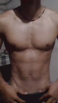 A Muscular Teen Boy Show His Body