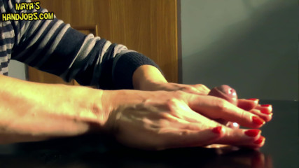Mayashandjobs: 2 cumshots on cockboard