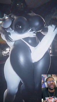 Scary Glowing Halloween Transgender Cock Thigh Fucks a Spooky Big Breast Specter