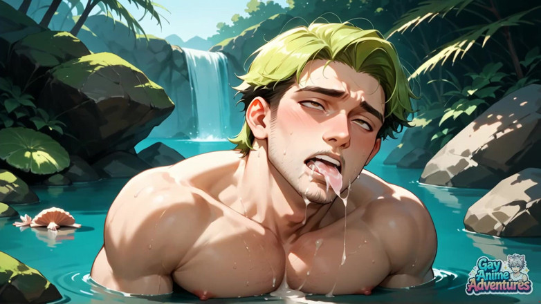 Gay Anime Adventures: Des camarades musclées trempés de sueur et de la joie...