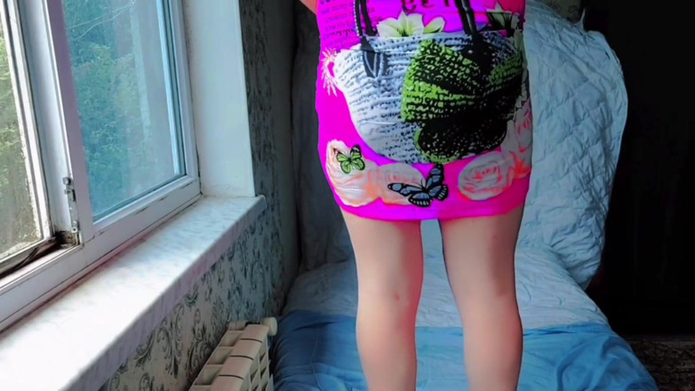 Kitty_Cross: Gadis trans ceria lagi nyubain gaun imut musim panas