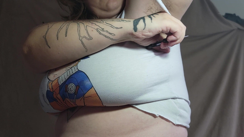 alucidfever: Cutting My Shirt so It Can Fit Them Better (sfw)