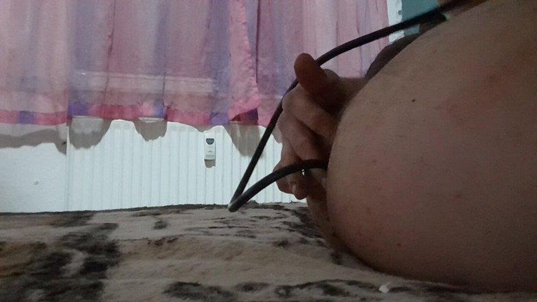 Cook Balls and Anal Player: Dildo pompa monster besar