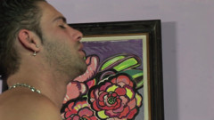 Busty shemale Esmerelda Dias blowjob