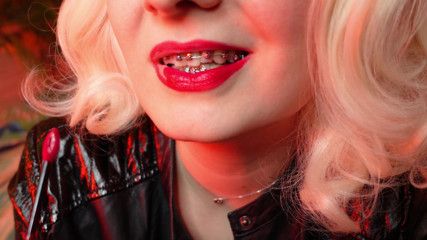 Arya Grander: ASMR video: hot lipstick in process Arya Grander