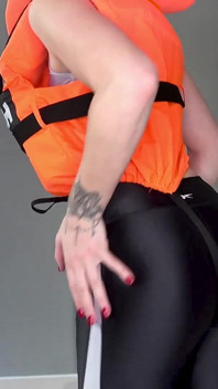 Asmr Lifejacket Fetish Confession in Shiny Leggings
