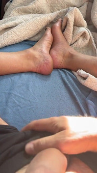 Stroking My Cock on Sofa Showing My Feet Until I Cum