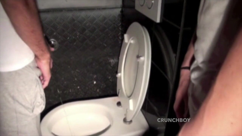 STRAIGHT BOY CURIOUS: Straight fucked by Enzo in a public toilet, humiliation