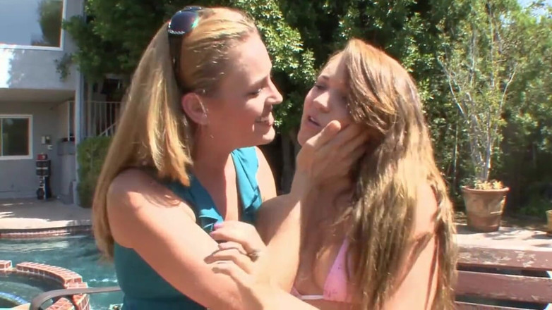 Lesbian Illusion: Blonde dirty milf aroused at the sight of her teen...