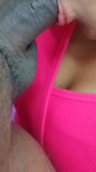 Today the bitch sucked my cock and made her cum