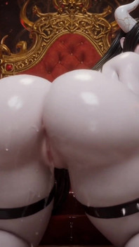 Albedo Demon Queen chorrea duro - pechos masivos y coño mojado