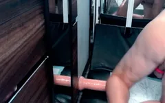 Wall and Floor Mounted Dildo Porn Videos by Rainforestman.