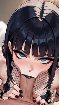 アニメのアイチカロッカーが見知らぬ人をしゃぶり、精液を飲み込む