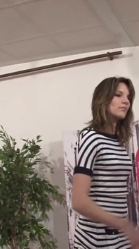 Sexy young brunette takes long hard cock