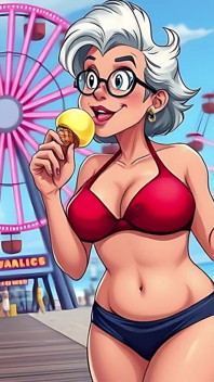 Cartoon Bikini Dojrzewa (nie nago)