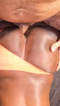 Interracial foda anal com calcinha e pau grande
