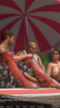 Casalinga amichevole di schiuma bianca - indossando solo vernice per il corpo sulla spiaggia, osa cattivo per la casalinga 11