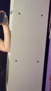 POV: 5 Months Pregnant, Masturbating in Front of the Mirror, Licking Her Hairy Pussy