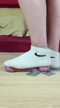 Cockbox CBT and Cock Trampling in Dirty Socks, Femdom Jozi Trample