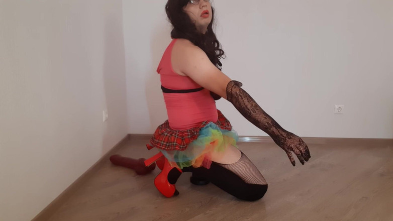 Alinatgirl: Ruská Tgirl Alina anální destrukce