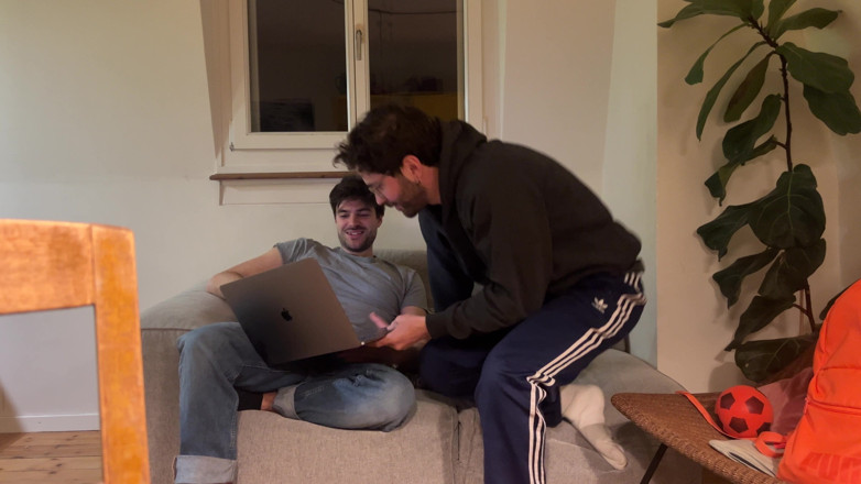ElioBotticelli: Straight Friend Helps Gay Bro Jerking off
