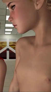 마을 복도에서 서로 섹스하는 4명의 레즈 18+ 십대