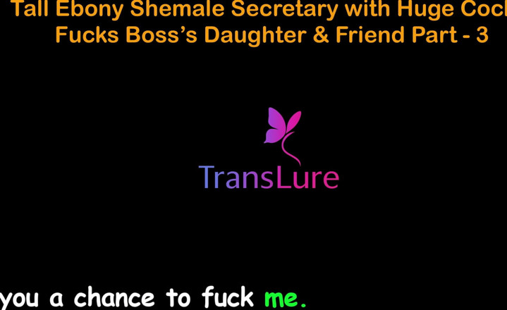 TransLure: English Audio Sex Story - Tall Ebony Shemale Secretary with Huge...