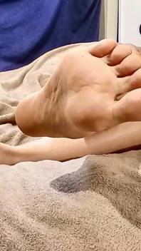 Sock Show vol 3: 밝은 파란색 망사 발목 양말 토플리스