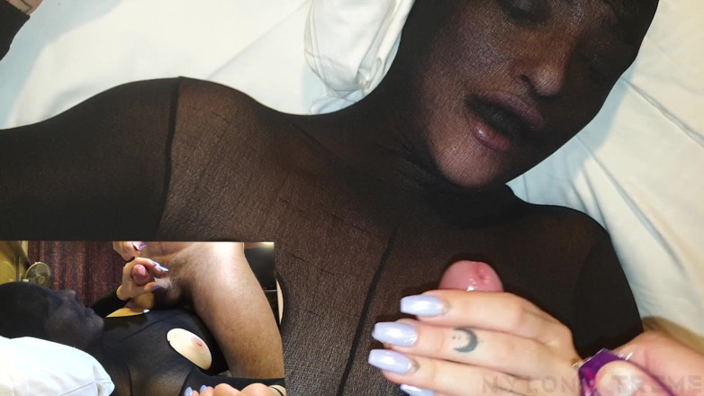 Nylon Xtreme: Mulheres misteriosas com macacão de nylon completo Encasement