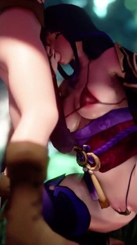 Raiden Shogun Gets Fucked in the Woods and Gets Creampied by Aether Genshin Impact Porn Sex