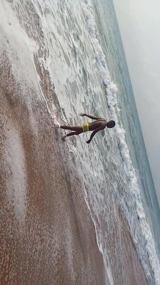 DICKSON3X: Having Fun on the Beach of Cotonou Alone for the...