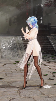 [mmd]miku-when Transparent Cheongsam Black Silk Succubus Pattern Big Tits Shake and Pussy Are Exposed