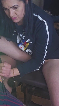 Friends Girl Jerking Me off While She Flashes Me Her Pussy