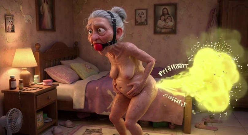 YOUR BEST FANTASY: Granny Farting Heavily in Bedroom - Long &amp; Stinky Farts