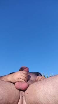 Sunbathing and Jerking off