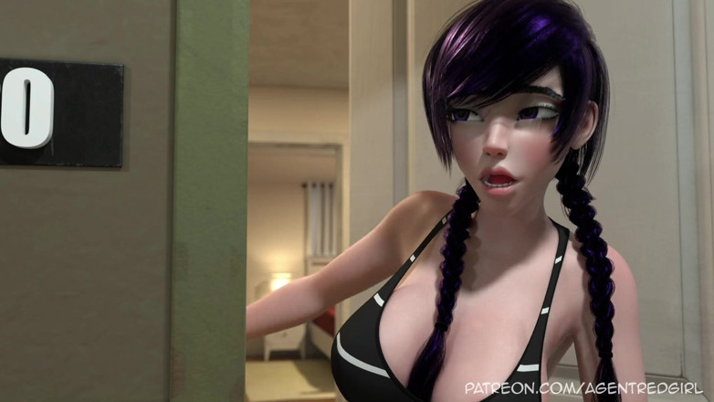 Agent Red Girl: Buck love - futanari su femmina!