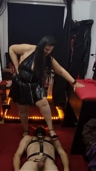 Piss Drenched Submissive Slut Soaks Floor in Golden Shower