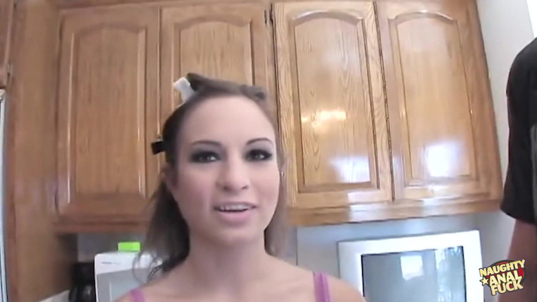 Naughty anal fuck: Slender Brunette Sweetie Gives Her Mouth, Pussy, and Asshole to...