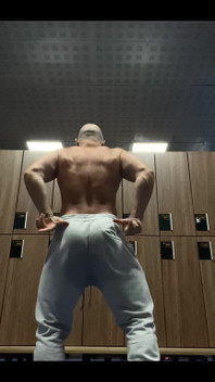 Sweaty Flexing After Training