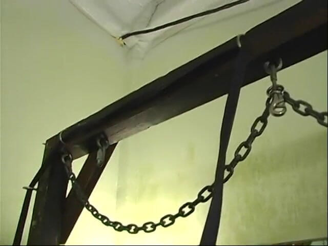 Dark Dungeon Secrets: Busty submissive gets her pussy teased by dominant male