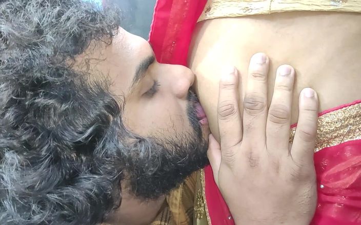 Vaishnavysharunraj: Red Half Saree Navel Lízání romantiky