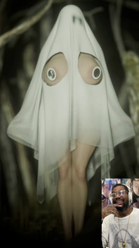 This Halloween Ghost Meme Waifu Teases Her Thicc Breasts for You to Cum