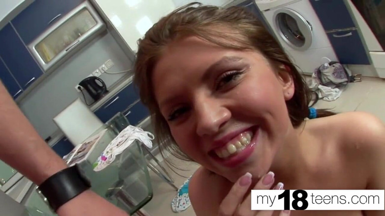 My 18 Teens: My18teens - babe pussy fucking big cock and cum in mouth
