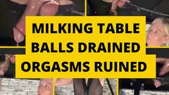 BJQueen and Rod: Milking Table Ruined Orgasms Session