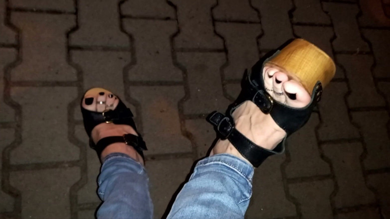 Heelex: Crossdresser Shows off Her Beautiful Feet in High Heel Wedges...