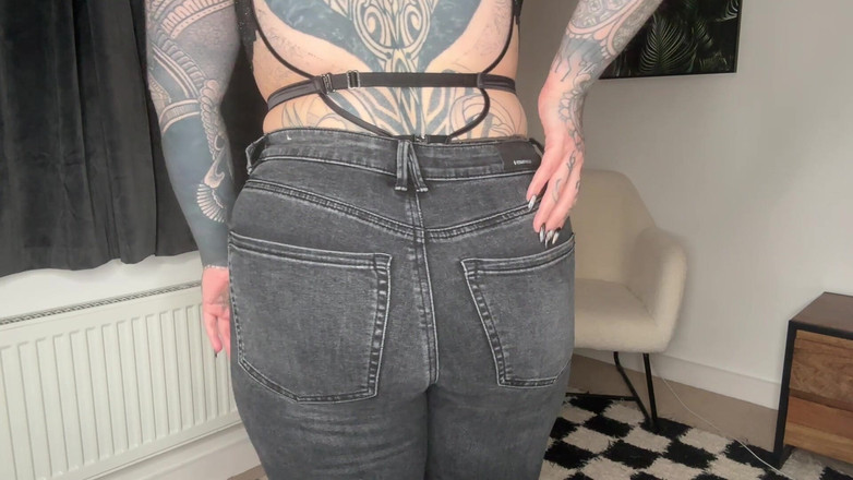 Miss Valentina: Jeans mezclilla da instrucciones de paja