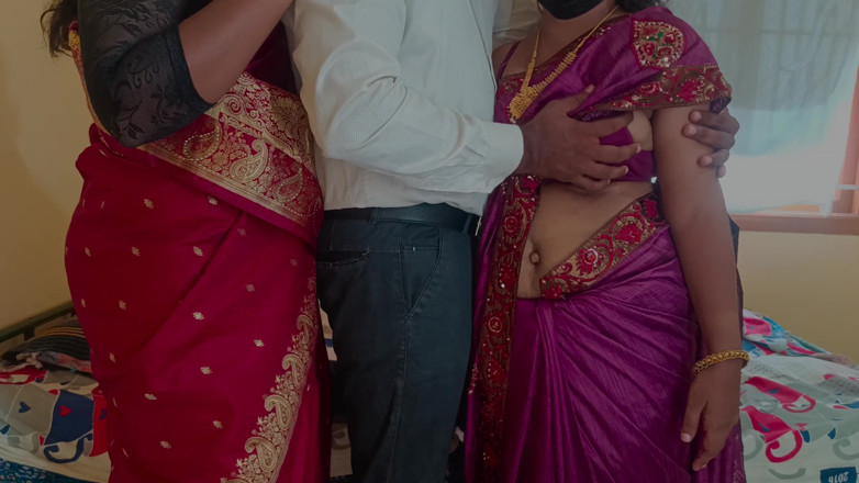 Laxi ammu: Trío de ama de casa follando